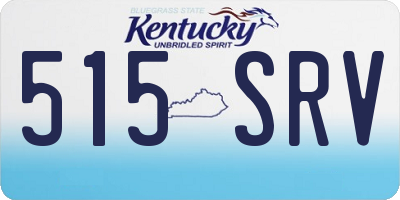 KY license plate 515SRV