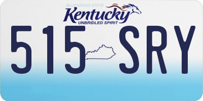 KY license plate 515SRY