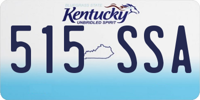 KY license plate 515SSA