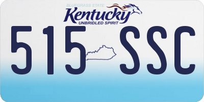 KY license plate 515SSC