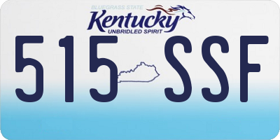 KY license plate 515SSF