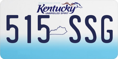 KY license plate 515SSG