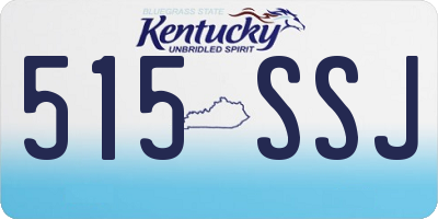 KY license plate 515SSJ