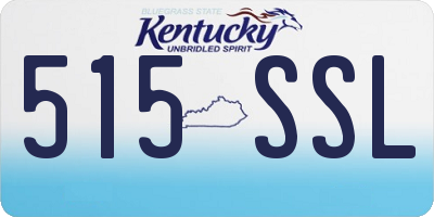 KY license plate 515SSL