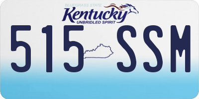 KY license plate 515SSM