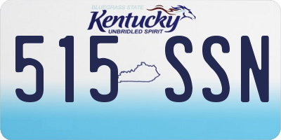 KY license plate 515SSN