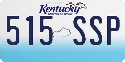KY license plate 515SSP