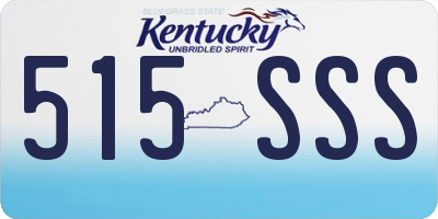 KY license plate 515SSS
