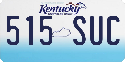 KY license plate 515SUC