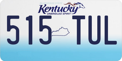 KY license plate 515TUL