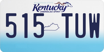 KY license plate 515TUW