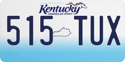 KY license plate 515TUX