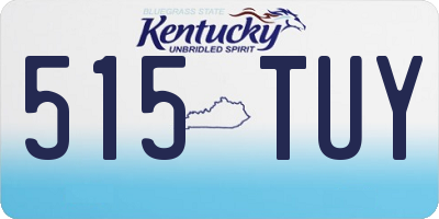 KY license plate 515TUY