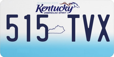 KY license plate 515TVX