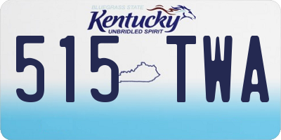 KY license plate 515TWA