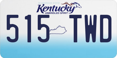 KY license plate 515TWD