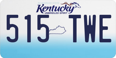 KY license plate 515TWE