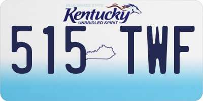 KY license plate 515TWF