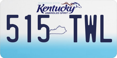 KY license plate 515TWL