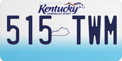 KY license plate 515TWM