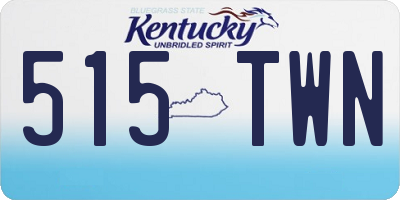 KY license plate 515TWN