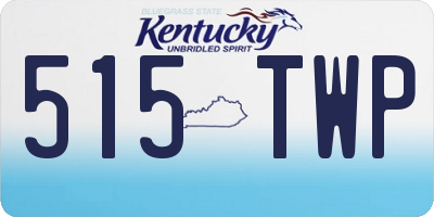 KY license plate 515TWP