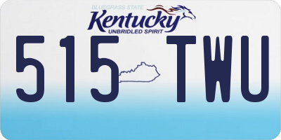KY license plate 515TWU