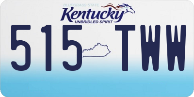 KY license plate 515TWW