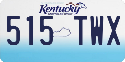 KY license plate 515TWX