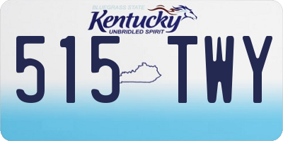 KY license plate 515TWY