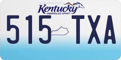 KY license plate 515TXA