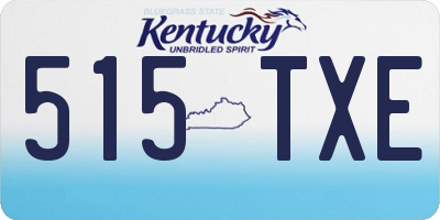 KY license plate 515TXE