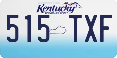 KY license plate 515TXF