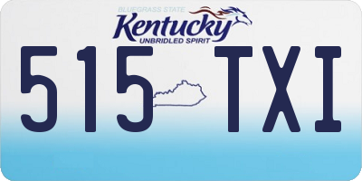 KY license plate 515TXI