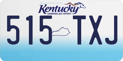 KY license plate 515TXJ