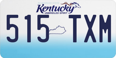KY license plate 515TXM