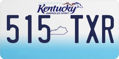 KY license plate 515TXR