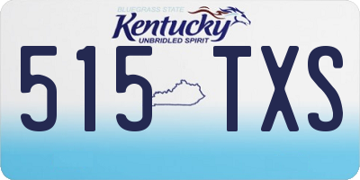 KY license plate 515TXS