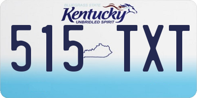 KY license plate 515TXT