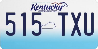 KY license plate 515TXU