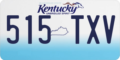 KY license plate 515TXV