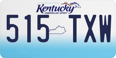 KY license plate 515TXW