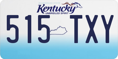 KY license plate 515TXY