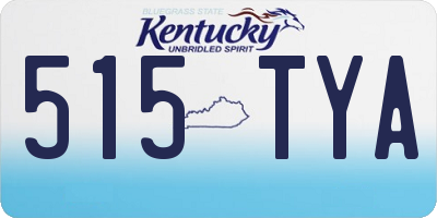 KY license plate 515TYA