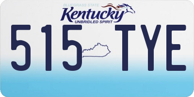 KY license plate 515TYE