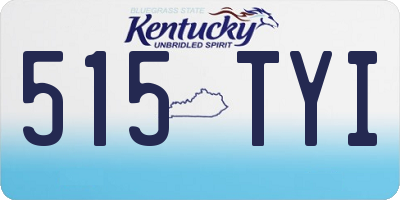 KY license plate 515TYI
