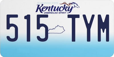 KY license plate 515TYM