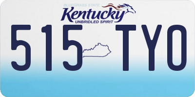 KY license plate 515TYO