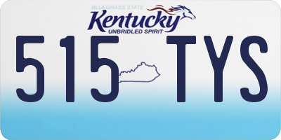 KY license plate 515TYS
