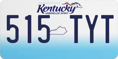 KY license plate 515TYT